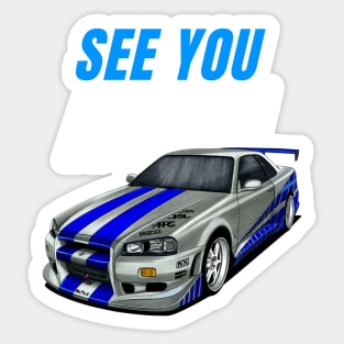 See you again { Paul walker's Skyline GTR } Sticker